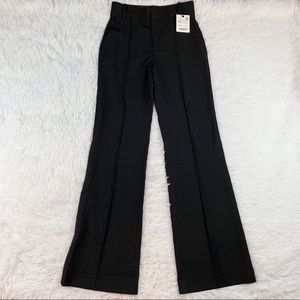 Zara New Menswear high waisted wide leg dress pants in black flat front